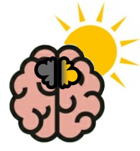 Logo of brain, dark to light
